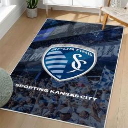 MLS Sporting Kansas City Area Rug Non-Slip Soccer Carpet Home Decor Gift Idea For Fans SKC72