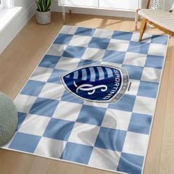 MLS Sporting Kansas City Area Rug Non-Slip Soccer Carpet Home Decor Gift Idea For Fans SKC73