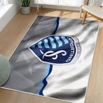 mls sporting kansas city area rug non slip soccer carpet home decor gift idea for fans living room skc79