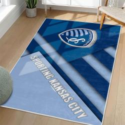 MLS Sporting Kansas City Area Rug Non-Slip Soccer Carpet Home Decor Gift Idea For Fans SKC94