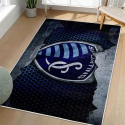 MLS Sporting Kansas City Area Rug Non-Slip Soccer Carpet Home Decor Gift Idea For Fans SKC95