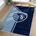 mls sporting kansas city area rug non slip soccer carpet home decor gift idea for fans living room skc98