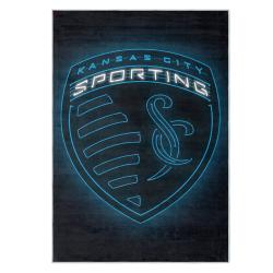 mls sporting kansas city area rug non slip soccer carpet home decor gift idea for fans skc17