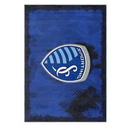 mls sporting kansas city area rug non slip soccer carpet home decor gift idea for fans skc25