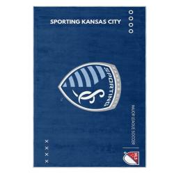 mls sporting kansas city area rug non slip soccer carpet home decor gift idea for fans skc66