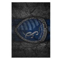 mls sporting kansas city area rug non slip soccer carpet home decor gift idea for fans skc7