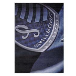 mls sporting kansas city area rug non slip soccer carpet home decor gift idea for fans skc71