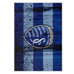 mls sporting kansas city area rug non slip soccer carpet home decor gift idea for fans skc80