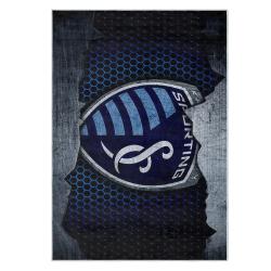 mls sporting kansas city area rug non slip soccer carpet home decor gift idea for fans skc95