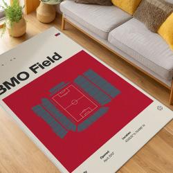 MLS Toronto Fc Soccer Team Logo Sport Carpet Area Rug Home Decor Gift Idea For Fans TFC49