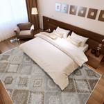 modern neutral diamond rug geometric earth tone mosaic contemporary area rug for dining room bedroom