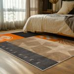 ncaa tennessee volunteers college basketball and football team logo sport carpet bed room tv98