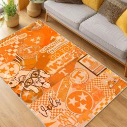 ncaa tennessee volunteers college basketball and football team logo sport carpet living room tv111