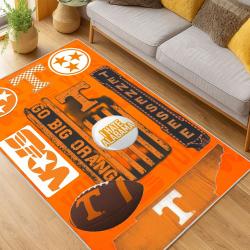 ncaa tennessee volunteers college basketball and football team logo sport carpet living room tv149