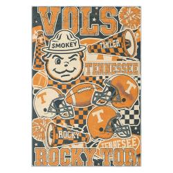 ncaa tennessee volunteers college basketball and football team logo sport carpet tv158