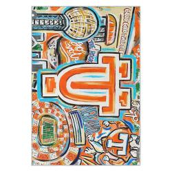 ncaa tennessee volunteers college basketball and football team logo sport carpet tv175