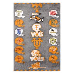 ncaa tennessee volunteers college basketball and football team logo sport carpet tv192