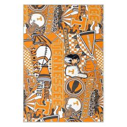 ncaa tennessee volunteers college basketball and football team logo sport carpet tv86