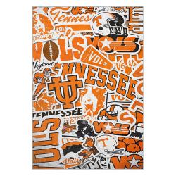 ncaa tennessee volunteers college basketball and football team logo sport carpet tv96
