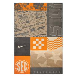 ncaa tennessee volunteers college basketball and football team logo sport carpet tv97