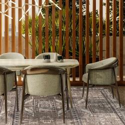 neutral textured block rug contemporary grid pattern minimalist earth tone rug for home office kitchen