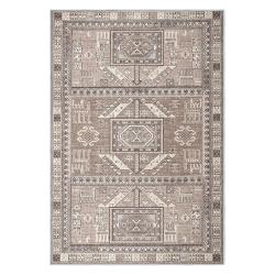 neutral textured block rug contemporary grid pattern minimalist earth tone rug for home office