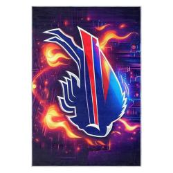 nfl buffalo bills area rug non slip football carpet home decor gift idea for fans bb30