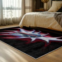 nfl buffalo bills area rug non slip football carpet home decor gift idea for fans bedroom bb100