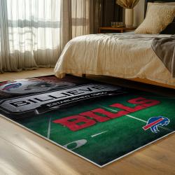 nfl buffalo bills area rug non slip football carpet home decor gift idea for fans bedroom bb103