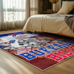 nfl buffalo bills area rug non slip football carpet home decor gift idea for fans bedroom bb107