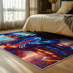 nfl buffalo bills area rug non slip football carpet home decor gift idea for fans bedroom bb109