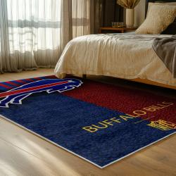 nfl buffalo bills area rug non slip football carpet home decor gift idea for fans bedroom bb113