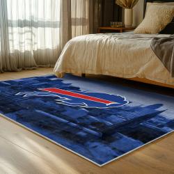 nfl buffalo bills area rug non slip football carpet home decor gift idea for fans bedroom bb116