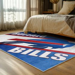 nfl buffalo bills area rug non slip football carpet home decor gift idea for fans bedroom bb124