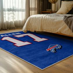 nfl buffalo bills area rug non slip football carpet home decor gift idea for fans bedroom bb128