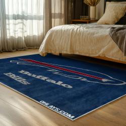 nfl buffalo bills area rug non slip football carpet home decor gift idea for fans bedroom bb136