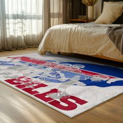 nfl buffalo bills area rug non slip football carpet home decor gift idea for fans bedroom bb147
