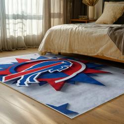 nfl buffalo bills area rug non slip football carpet home decor gift idea for fans bedroom bb151
