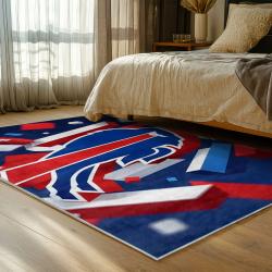 nfl buffalo bills area rug non slip football carpet home decor gift idea for fans bedroom bb152