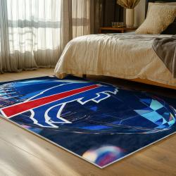 nfl buffalo bills area rug non slip football carpet home decor gift idea for fans bedroom bb153