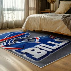 nfl buffalo bills area rug non slip football carpet home decor gift idea for fans bedroom bb154