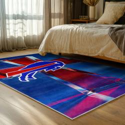 nfl buffalo bills area rug non slip football carpet home decor gift idea for fans bedroom bb157