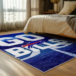 nfl buffalo bills area rug non slip football carpet home decor gift idea for fans bedroom bb161