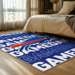 nfl buffalo bills area rug non slip football carpet home decor gift idea for fans bedroom bb163