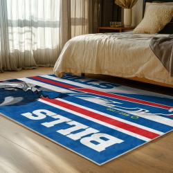 nfl buffalo bills area rug non slip football carpet home decor gift idea for fans bedroom bb164
