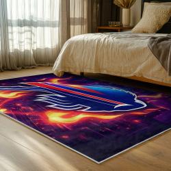 nfl buffalo bills area rug non slip football carpet home decor gift idea for fans bedroom bb30