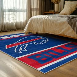 nfl buffalo bills area rug non slip football carpet home decor gift idea for fans bedroom bb34