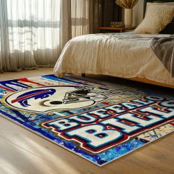 nfl buffalo bills area rug non slip football carpet home decor gift idea for fans bedroom bb38