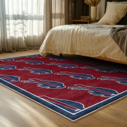 nfl buffalo bills area rug non slip football carpet home decor gift idea for fans bedroom bb40