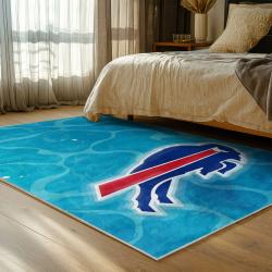 nfl buffalo bills area rug non slip football carpet home decor gift idea for fans bedroom bb48